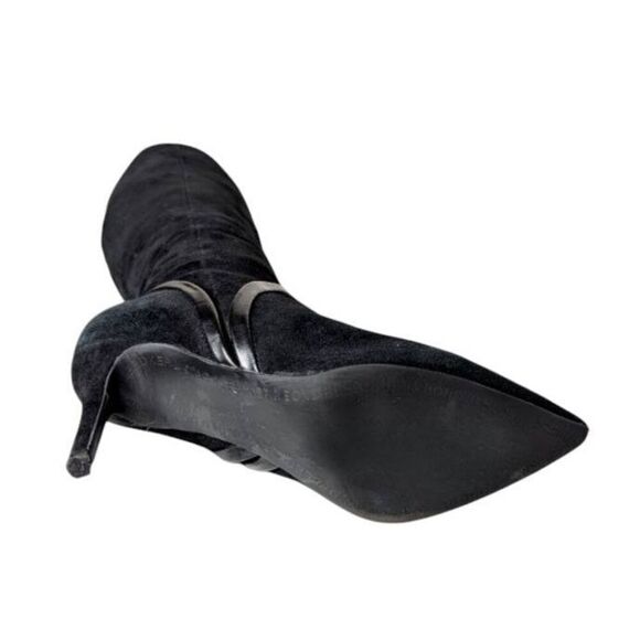 BLEECKER & BOND Maya Black Suede Knee High Boot Size 6.5M - Picture 8 of 9